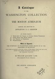 Tapa de A catalogue of the Washington collection in the Boston athenæum
