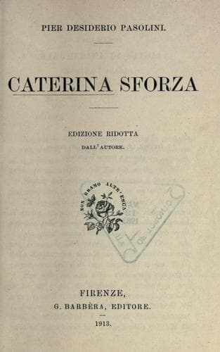 Tapa de Caterina Sforza
