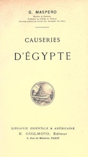 Tapa de Causeries d'Égypte