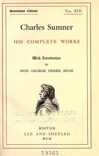 Tapa de Charles Sumner