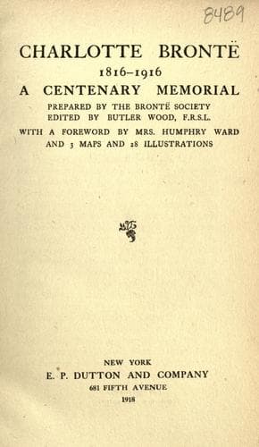 Tapa de Charlotte Bronte, 1816-1916