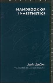 Tapa de Handbook of inaesthetics