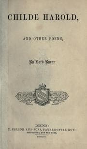 Tapa de Childe Harold and other poems