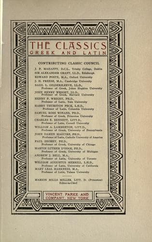 Tapa de The classics, Greek & Latin