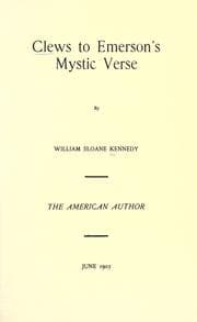 Tapa de Clews to Emerson's mystic verse by William Sloane Kennedy