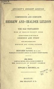 Tapa de A compendious and complete Hebrew and Chaldee lexicon to the Old Testament