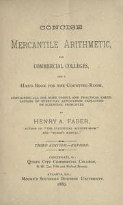 Tapa de Concise mercantile arithmetic