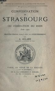 Tapa de Confédération de Strasbourg ou Fédération du Rhin, juin 1790