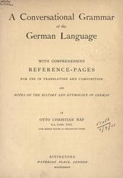 Tapa de A conversational grammar of the German language