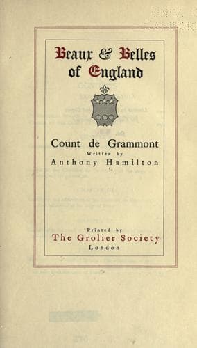 Tapa de Count de Grammont