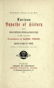 Tapa de Curious bypaths of history being medico-historical studies and observations