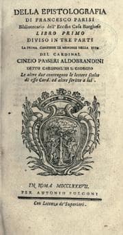 Tapa de Della epistolografia
