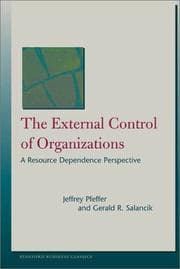 Tapa de The external control of organizations