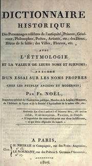 Tapa de Dictionnaire historique des personnages célèbres de l'antiquité, princes, généraux, philosophes, poëtes, artistes, artistes etc