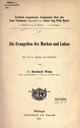 Tapa de Die Evangelien des Markus und Lukas