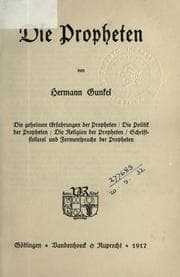 Tapa de Die Propheten