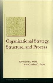 Tapa de Organizational strategy, structure, and process