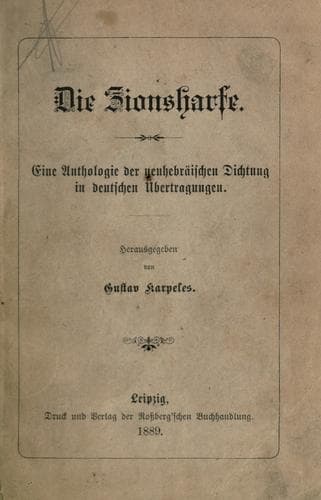 Tapa de Die Zionsharfe