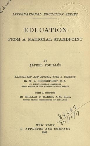 Tapa de Education from a national standpoint