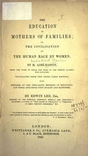 Tapa de The education of mothers of families
