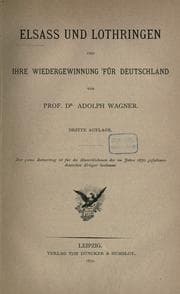 Tapa de Elsass und Lothringen und ihre Wiedergewinnung für Deutschland