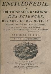 Tapa de Encyclopédie, ou Dictionnaire raisonné des sciences, des arts et des métiers