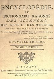 Tapa de Encyclopédie, ou Dictionnaire raisonné des sciences, des arts et des métiers