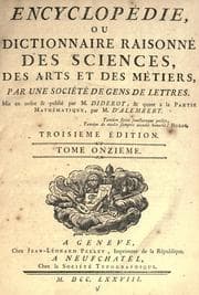 Tapa de Encyclopédie, ou Dictionnaire raisonné des sciences, des arts et des métiers