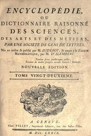 Tapa de Encyclopédie, ou Dictionnaire raisonné des sciences, des arts et des métiers
