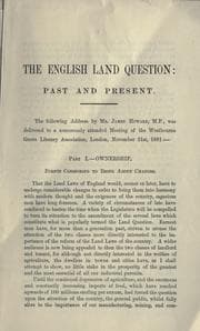 Tapa de The English land question