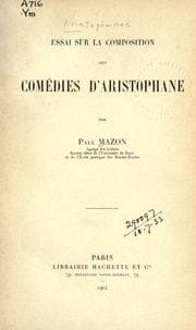 Tapa de Essai sur la composition des comédies d'Aristophane