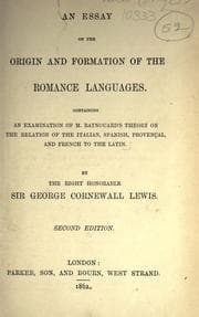 Tapa de An essay on the origin and formation of the Romance languages