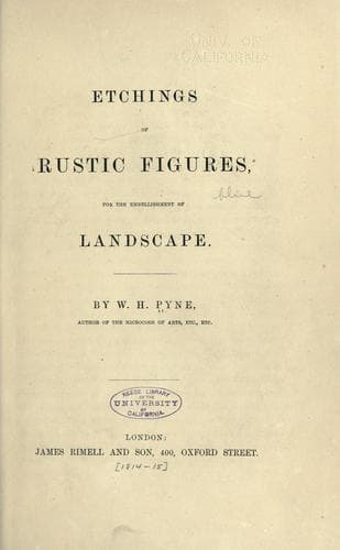 Tapa de Etchings of rustic figures