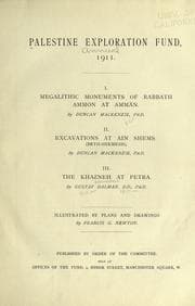 Tapa de The excavations at Ain Shems, 1911