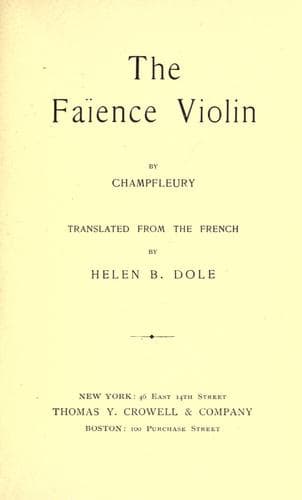 Tapa de The faïence violin