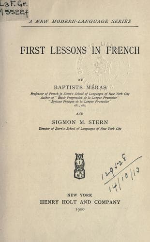 Tapa de First lessons in French
