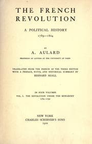 Tapa de Histoire politique de la révolution française