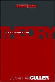 Tapa de The Literary in Theory (Cultural Memory in the Present)