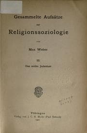 Tapa de Gesammelte Aufsätze zur Religionssoziologie