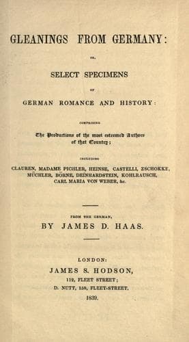 Tapa de Gleanings from Germany