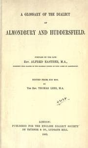 Tapa de A glossary of the dialect of Almondbury and Huddersfield