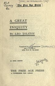 Tapa de A great iniquity