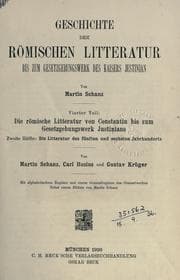 Tapa de Geschichte der römischen Literatur bis zum Gesetzgebungswerk des Kaisers Justinian
