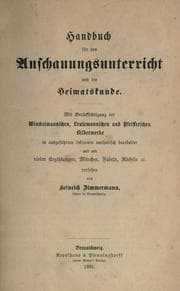 Tapa de Handbuch für den Anschauungsunterricht und die Heimatskunde