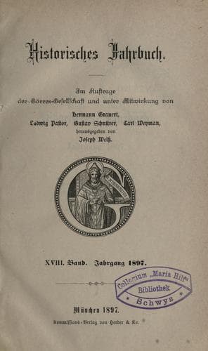 Tapa de Historisches Jahrbuch