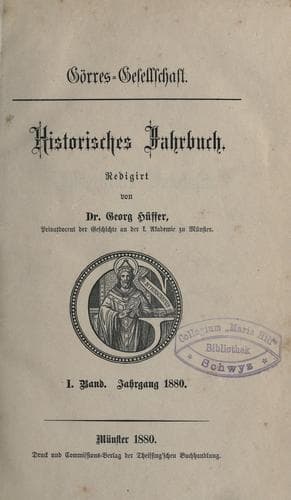 Tapa de Historisches Jahrbuch