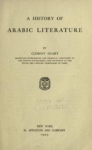 Tapa de A history of Arabic literature
