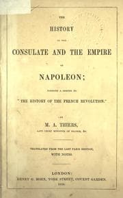 Tapa de The history of the consulate and the Empire of Napoleon