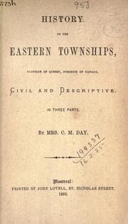 Tapa de History of the Eastern townships