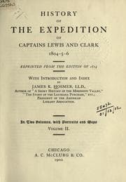 Tapa de History of the expedition of Captains Lewis and Clark, 1804-5-6